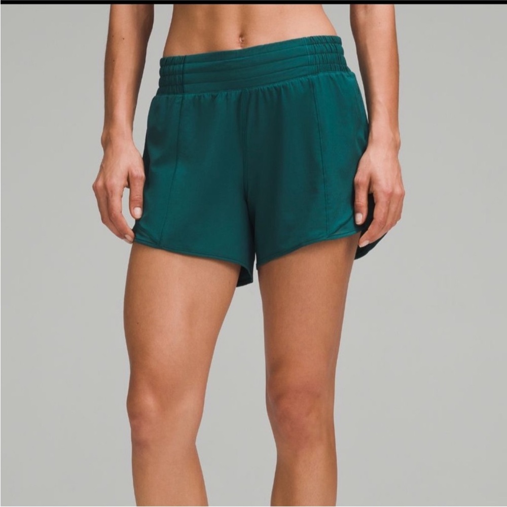 Lululemon Hotty Hot High-Rise Short 4" Storm Teal ** - Picture 2 of 9